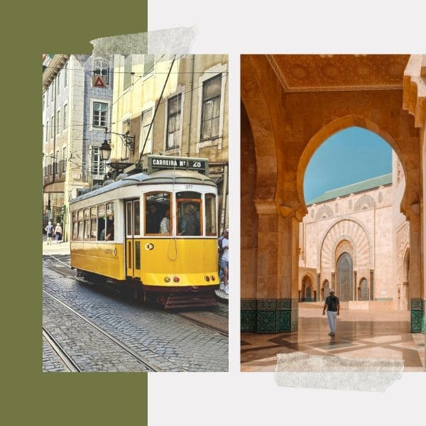Two worlds in one trip — the Lisbon waterfront and a Moroccan riad